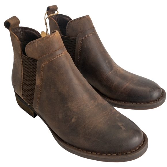 Born Brenta Chelsea Distressed Boots Brown -7.5 - Picture 3 of 5